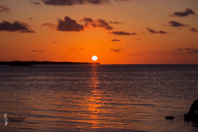 Sunset across the bay