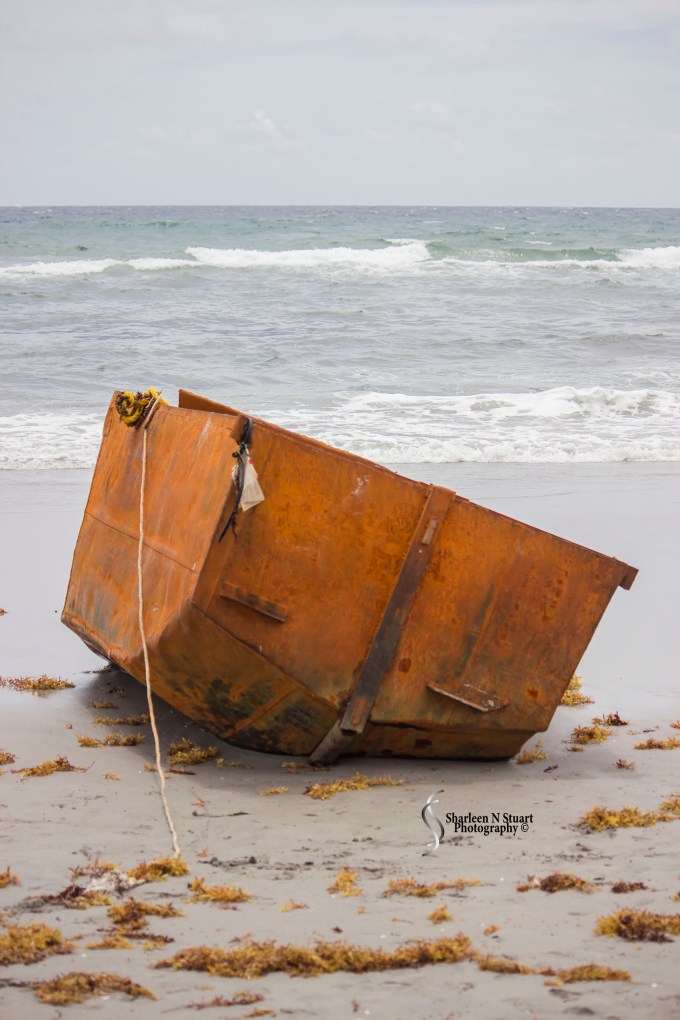 A lonely sight on the beach - shattered dreams