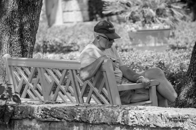 Kevin took some time to relax in the shade of the trees.