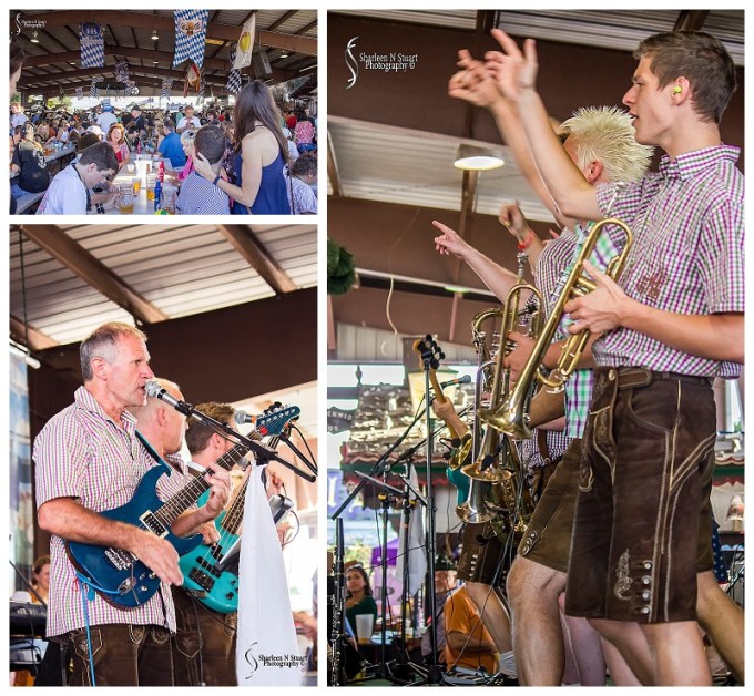 Inside the beer hall and entertainment area