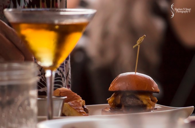 Clearly I was drinks and food watching tonight as well. Drinks at the bar with sliders. Not mine though. Happy hour proved to be fun for me tonight.