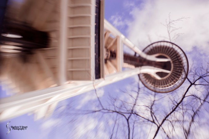 Using the lensbaby sweet 35 on the Seattle Space Needle