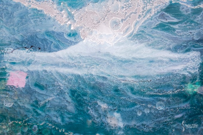 Rickloweart.com These pieces of work were painted on canvas and covered with a number of layers of resin. The effect was stunning.