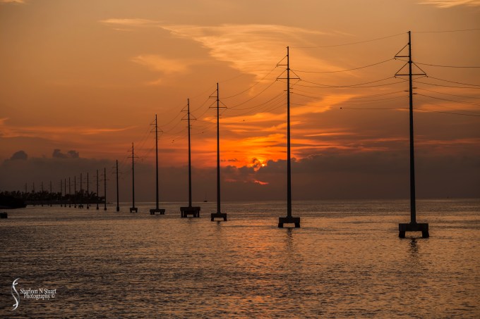 Sunset from the bridge leaving Islemorado