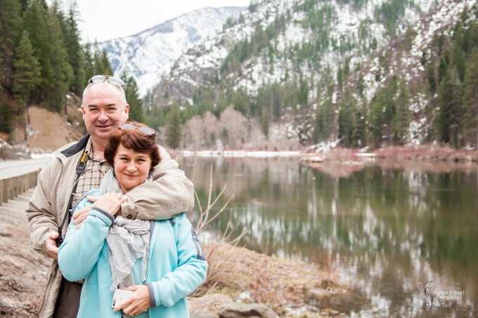 Barry and Enid at the shop stop.