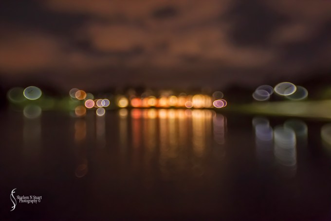 The library taken at night with the Lensbaby sweet 35